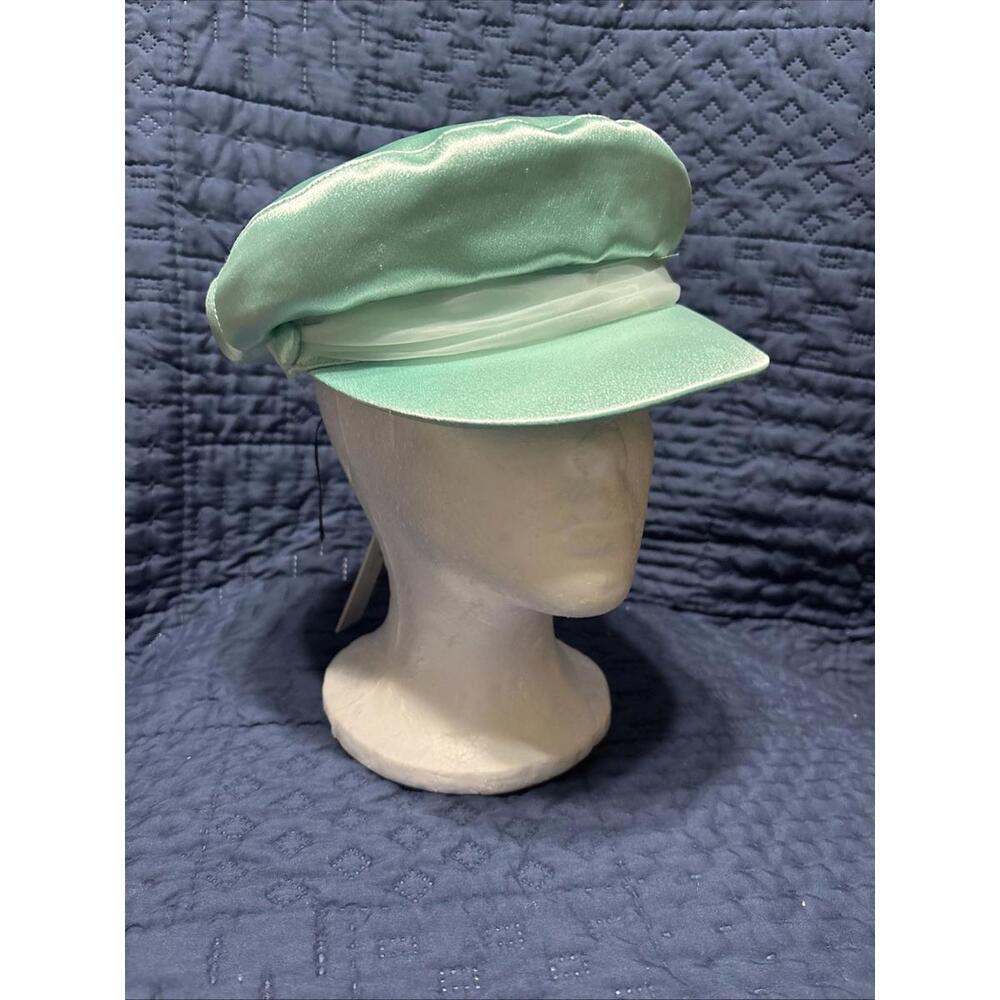 Eugenia Kim Mint Green Satin Baker Boy Hat
